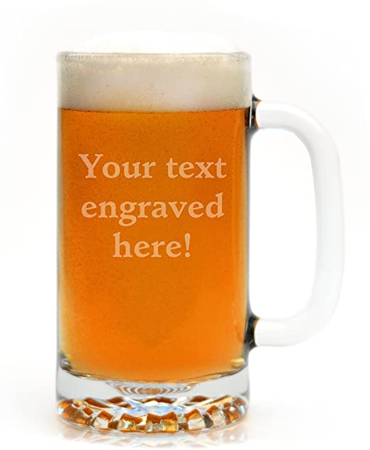 Custom Etched Beer Mug