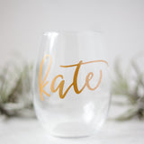 Wine Glass with Name