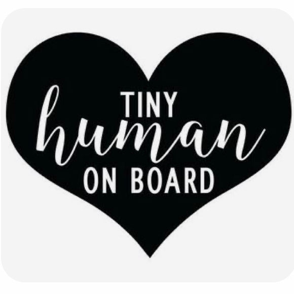 Tiny Human on Board Car Decal