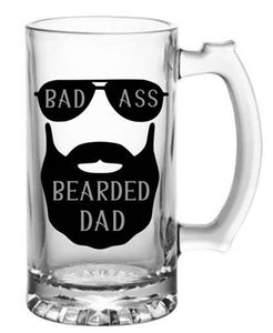 Bad Ass Bearded Dad Beer Mug